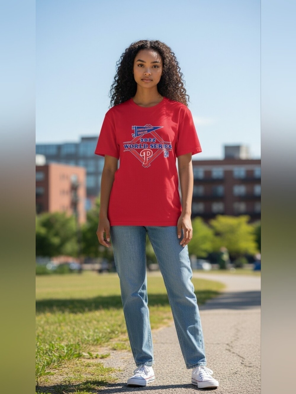 Phillies 2022 World Series Gildan Red Crew Neck Tee Size 2XL